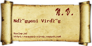 Négyesi Virág névjegykártya