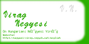 virag negyesi business card